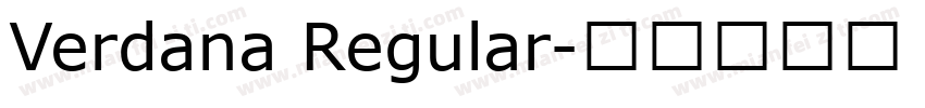 Verdana Regular字体转换